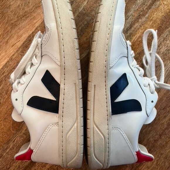 Veja Shoes - Veja V-10 Leather Colorblock Shoe